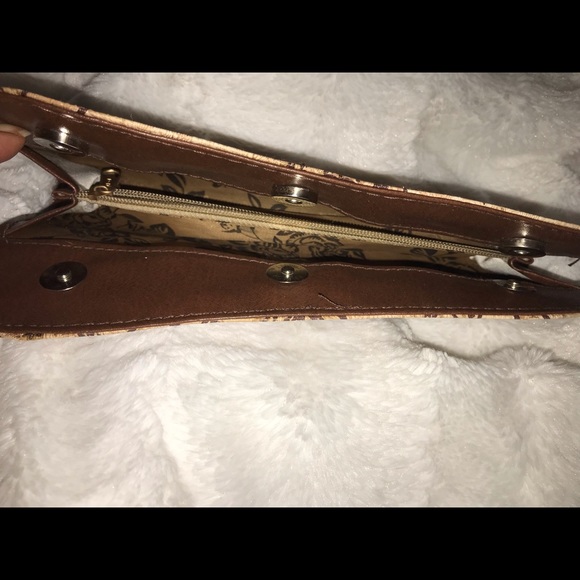 👜👝👛 Paisley patterned clutch tan/brown - Picture 5 of 8